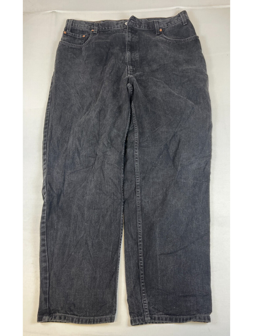 Vintage Levi's 560 Men's Jeans 42x32 Black Loose Fit Tapered Leg Denim Pants